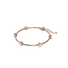 Constella bangle, White, Rose-gold tone plated